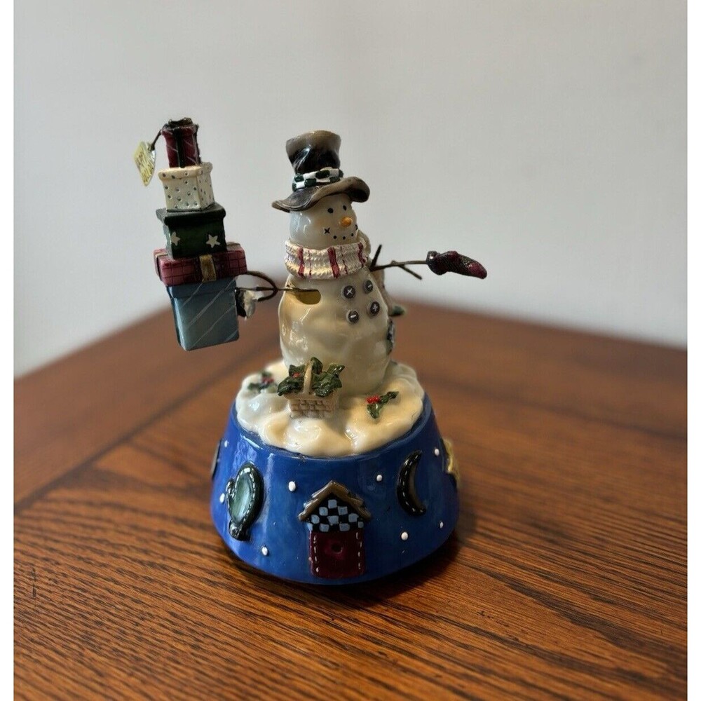 Snowman Music Box Collectible Home Decor- Plays "We Wish You A Merry Christmas"